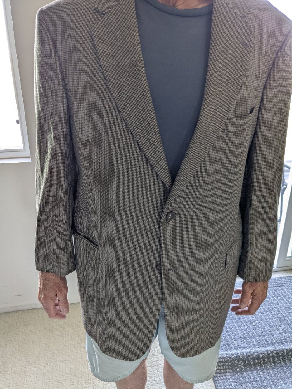 Men's tan suit jacket - 20" shoulder